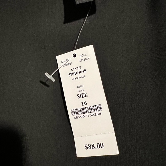 White House Black Market Black 25” Skirt NWT Size 16 - Picture 4 of 6